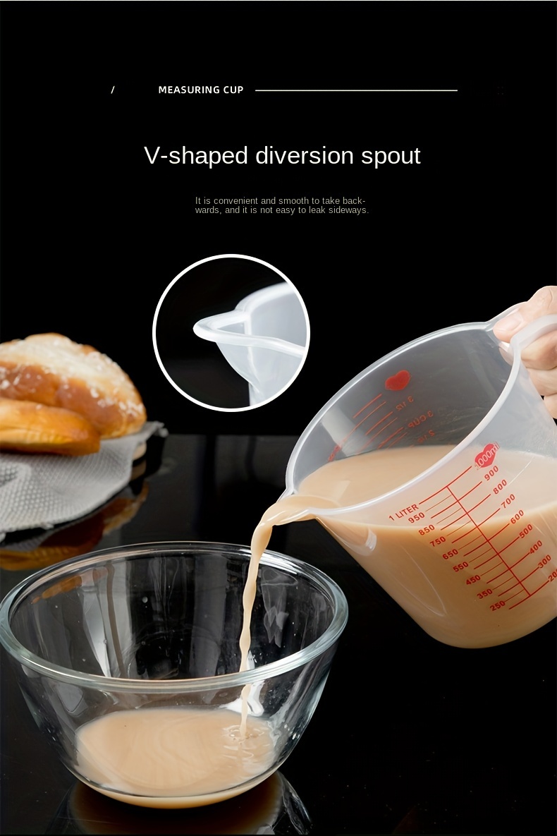 Measuring Cup With Scale, Large Capacity Thickened Food Grade High  Temperature Resistant Milk Tea Measuring Water Cup, Milk Tea Shop Supplies  - Temu