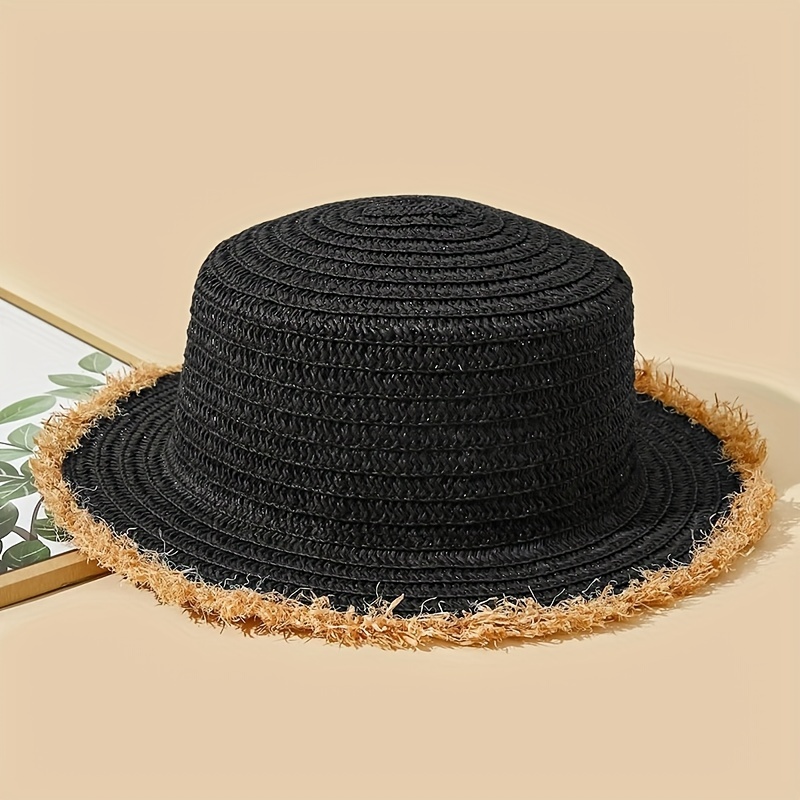 Summer Jazz Sun Hat Unisex Wide Brim Uv Protection Straw - Temu
