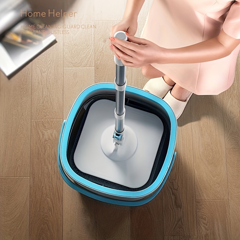 Household Spin Mop And Bucket Set With 2 Mop Heads Household - Temu