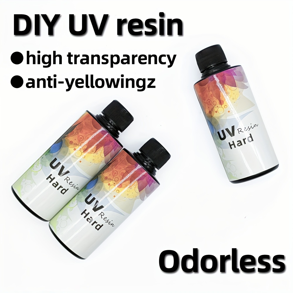 25/60/100/120/200/500/1000g Hard UV Epoxy Resin Glue Ultraviolet Sunlight  Curing Transparent UV Glue DIY Resin Jewelry Making - AliExpress