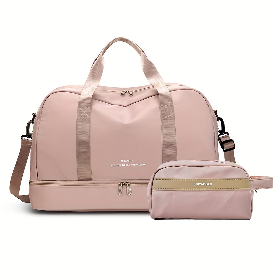 Large Capacity Genuine Leather Travel Duffel Bag, Gym Bag Weekender  Overnight Bag Handbag With Shoe Compartment For Men - Temu