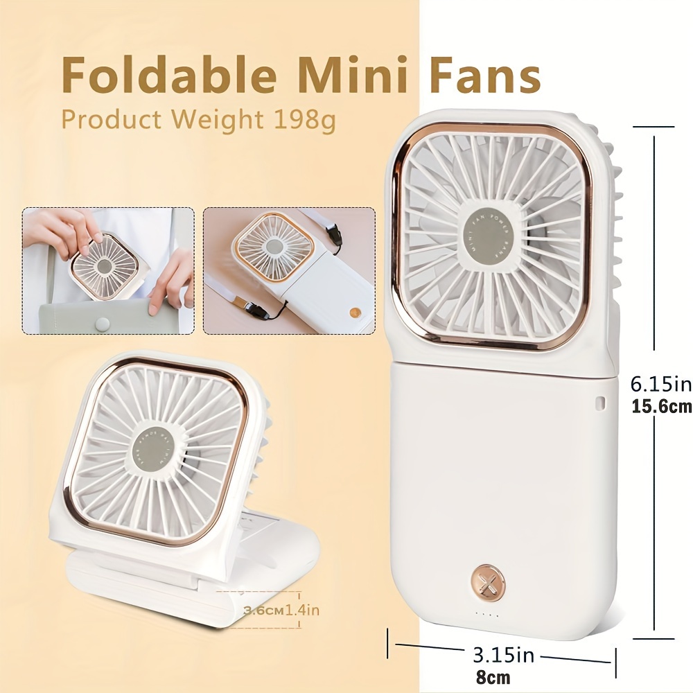 Mini ventilateur portable petit ventilateur à piles 5 en 1 comme
