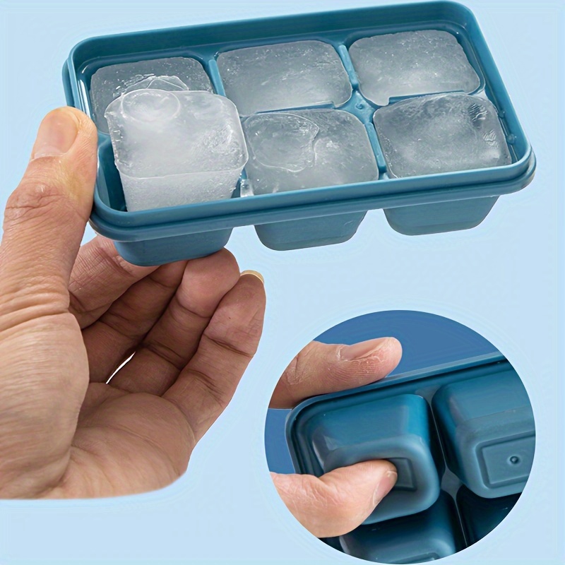 Food-grade Silicone Ice Cube Tray with Lid and Storage Bin for