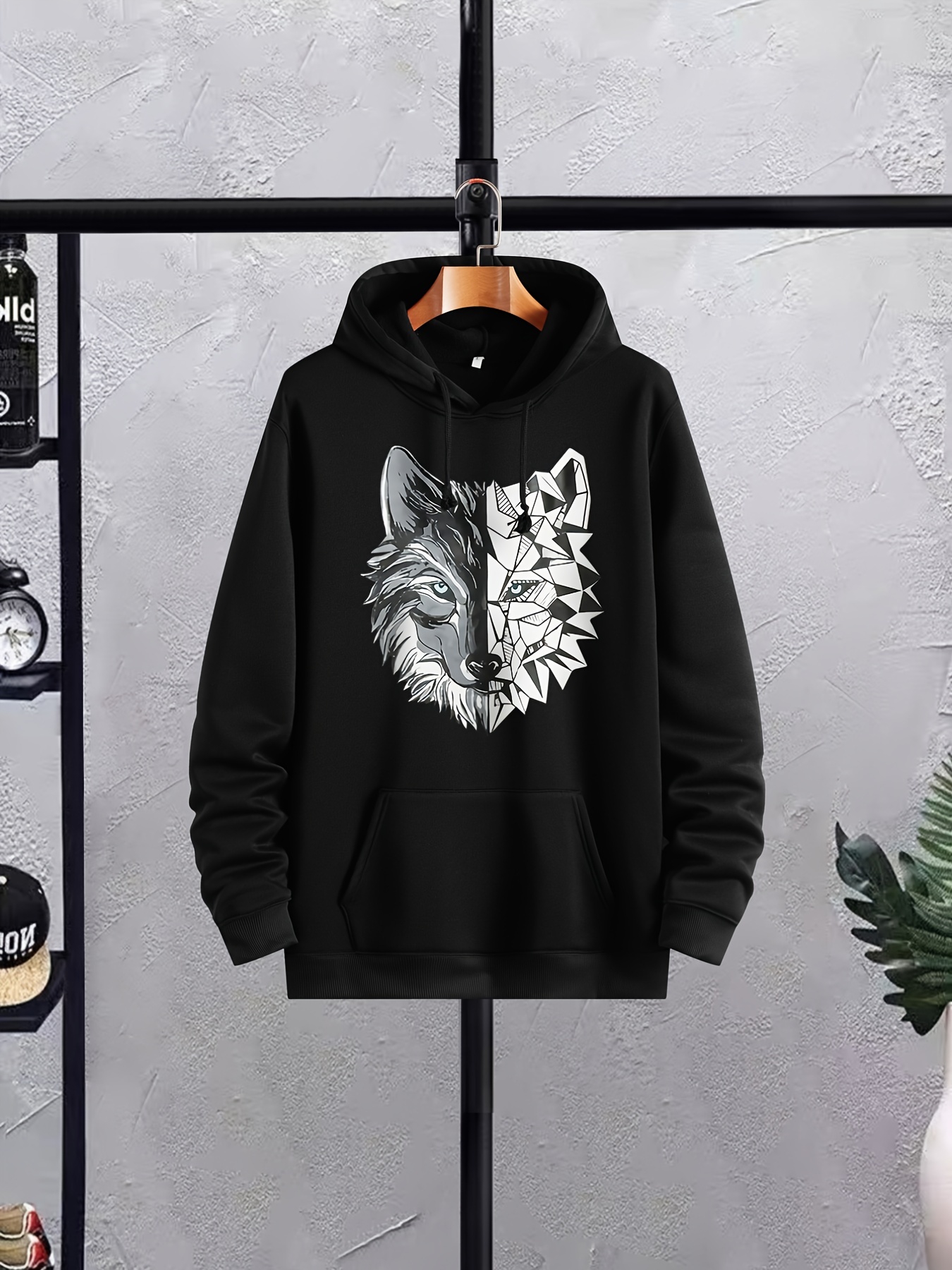 WOLF DRAWSTRING HOODIE PANTS