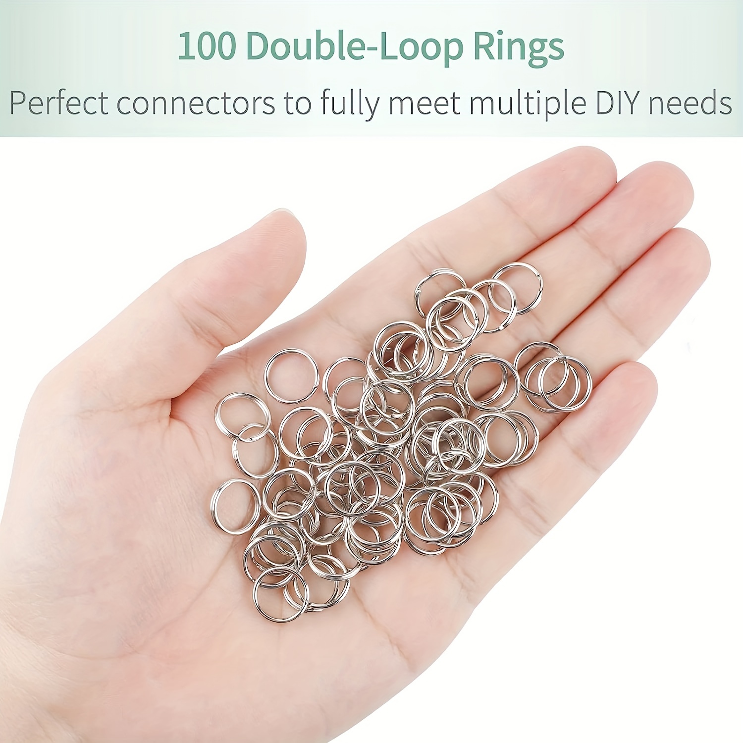 Open Jump Rings Double Loops Split Rings Connectors For Diy - Temu