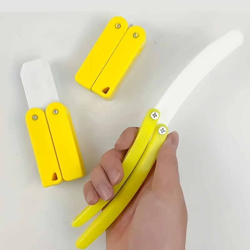 Fingertip Fidget Toy Sensory Cutter Fingertip Toy Creative 3d Printing  Gravity Mini Banana Cutter Fidget Toy Colorful Sensory & Educational Toy  for