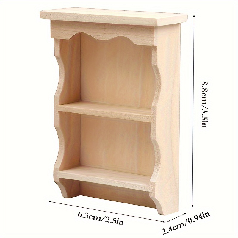 1pc Dollhouse Mini Hanging Cabinet Simulative Storage Rack