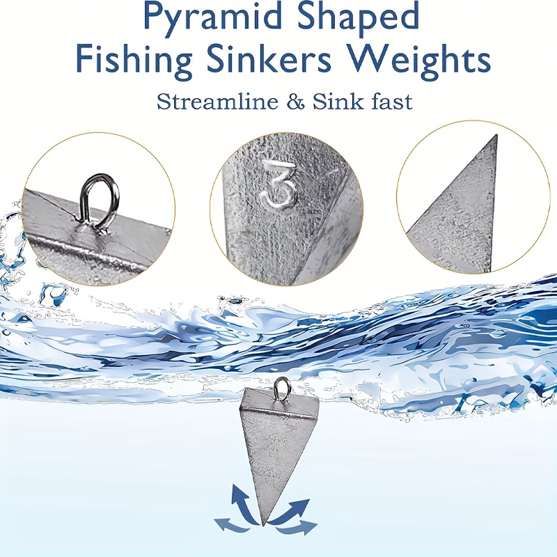 Pyramid Lead Pendant Fishing Weights Sinkers Fishing - Temu