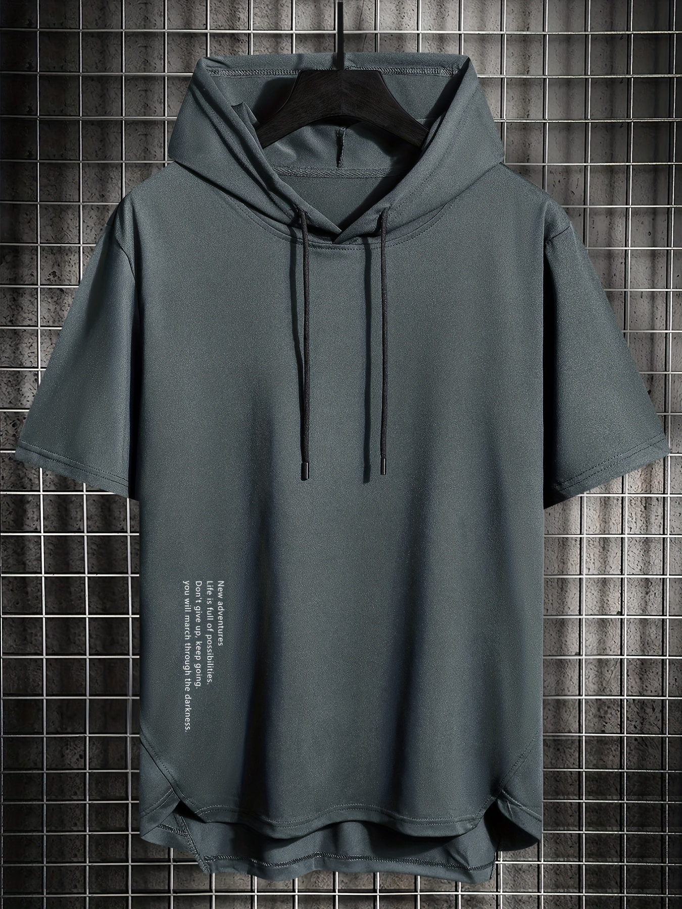 Half sleeve discount hooded t shirt