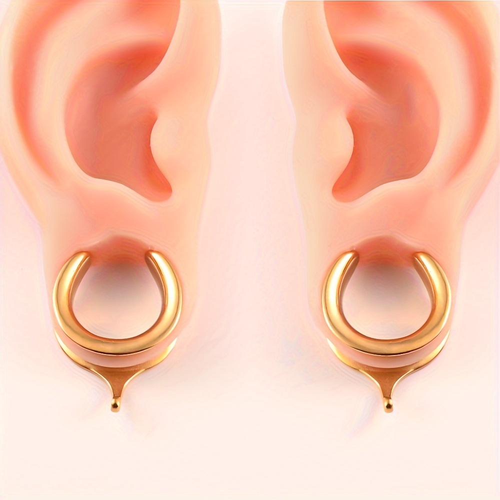 stainless steel hook ear plugs hypoallergenic diy Temu Australia