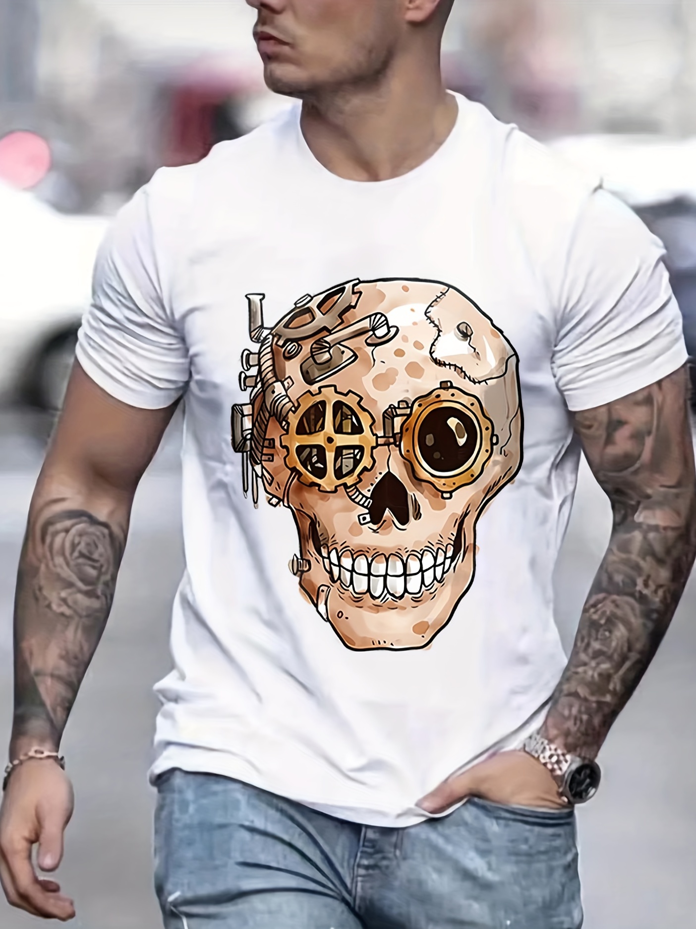 Skull best sale shirt heren