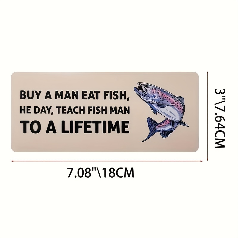 Buy A Man Eat Fish He Day Car Sticker Decorative Window - Temu