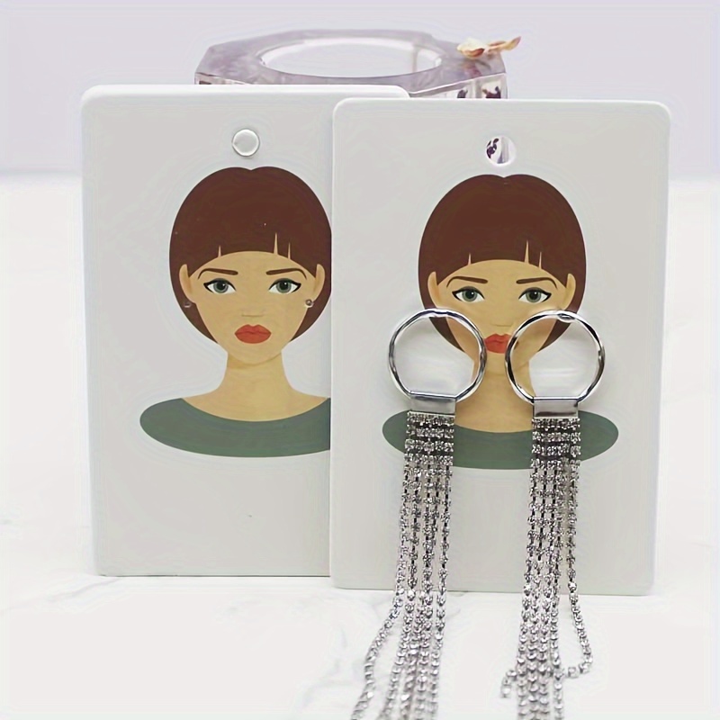 Jewelry Storage Paper Card Necklaces Earrings Hair Rings - Temu