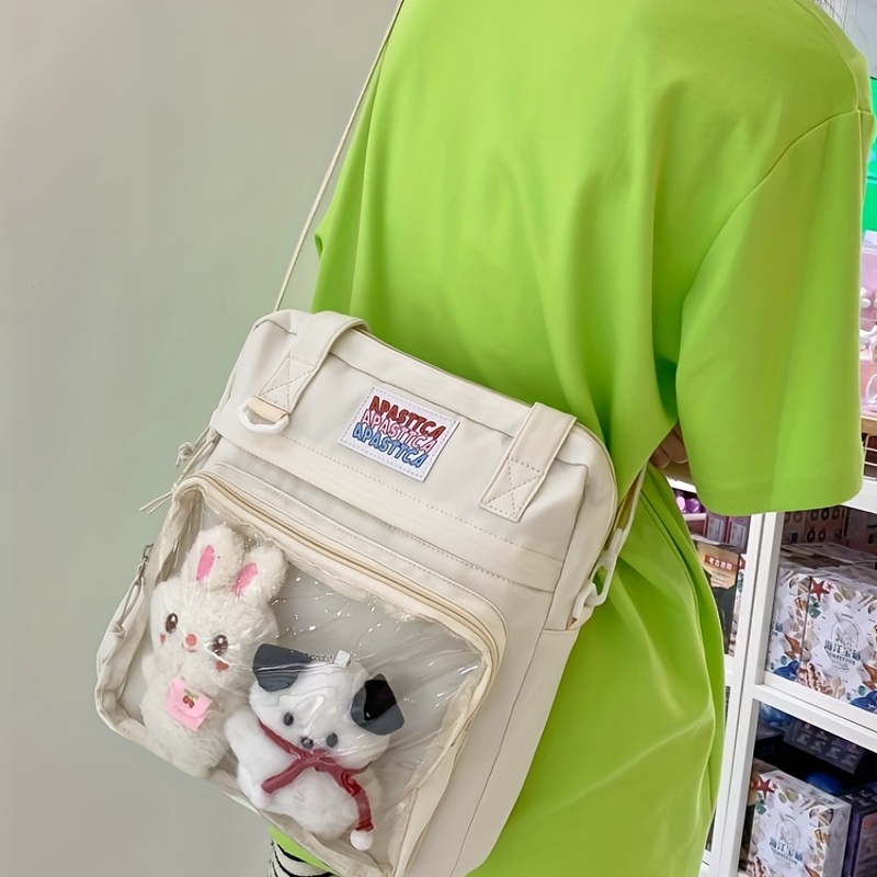 Cat Printed Jk Uniform Bag, Japanese Stuffed Anime Student Messenger Bag,  Portable Stylish Square Shoulder Bag - Temu