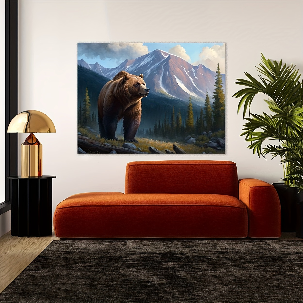 1pc Ours Réaliste Grizzly En Charge 6 Toile Art - Décoration Murale Affiche  Impression Peinture Grand 24x16 Pouces Non Encadré - Temu France