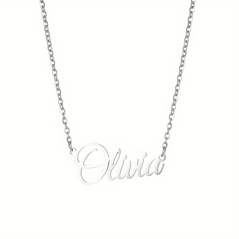 Collar Nombre Personalizado Acero Inoxidable Mujeres Madres - Temu Chile