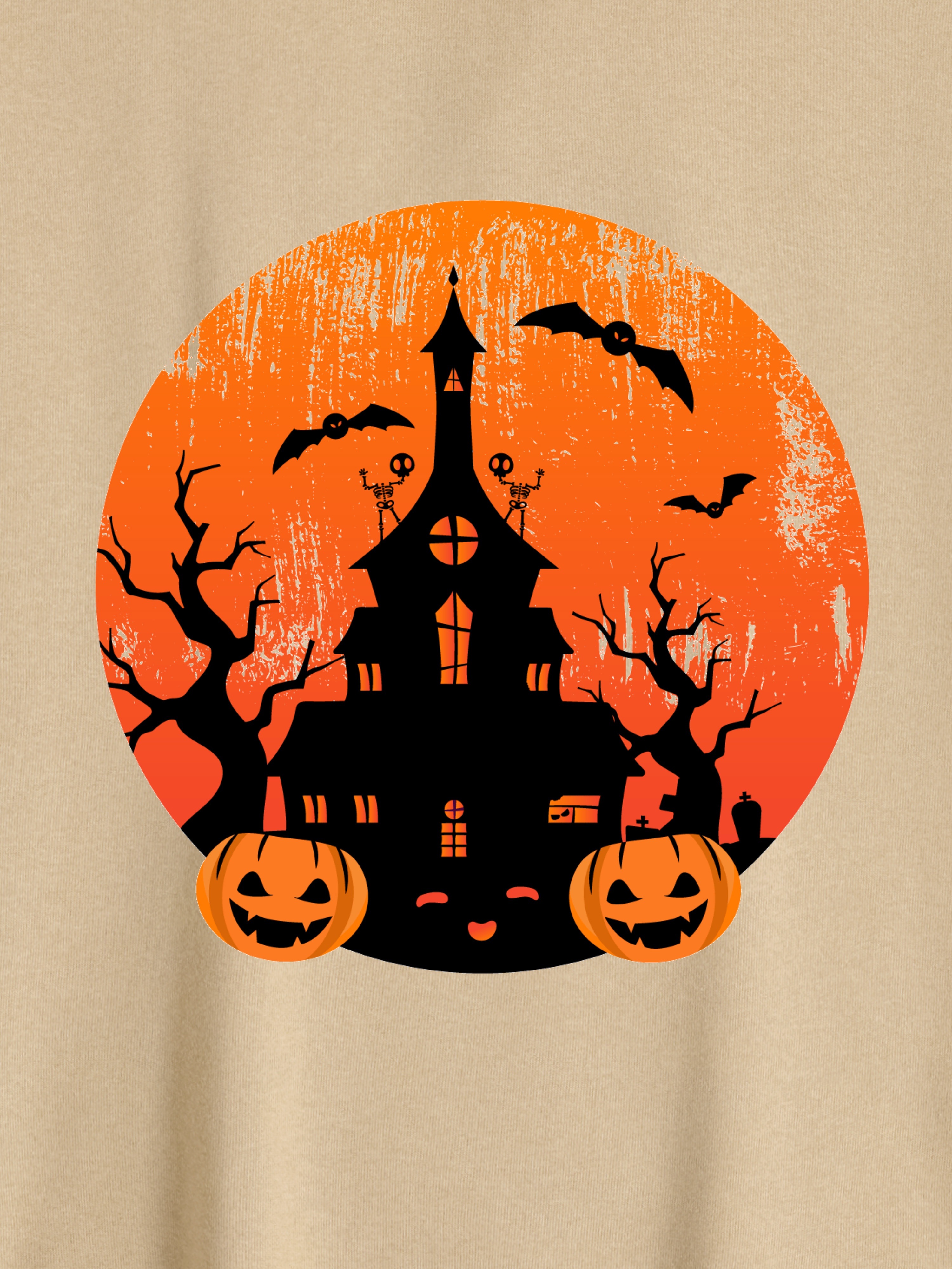 Halloween Series Castle Print Hoodie, Cool Hoodies Para Homens