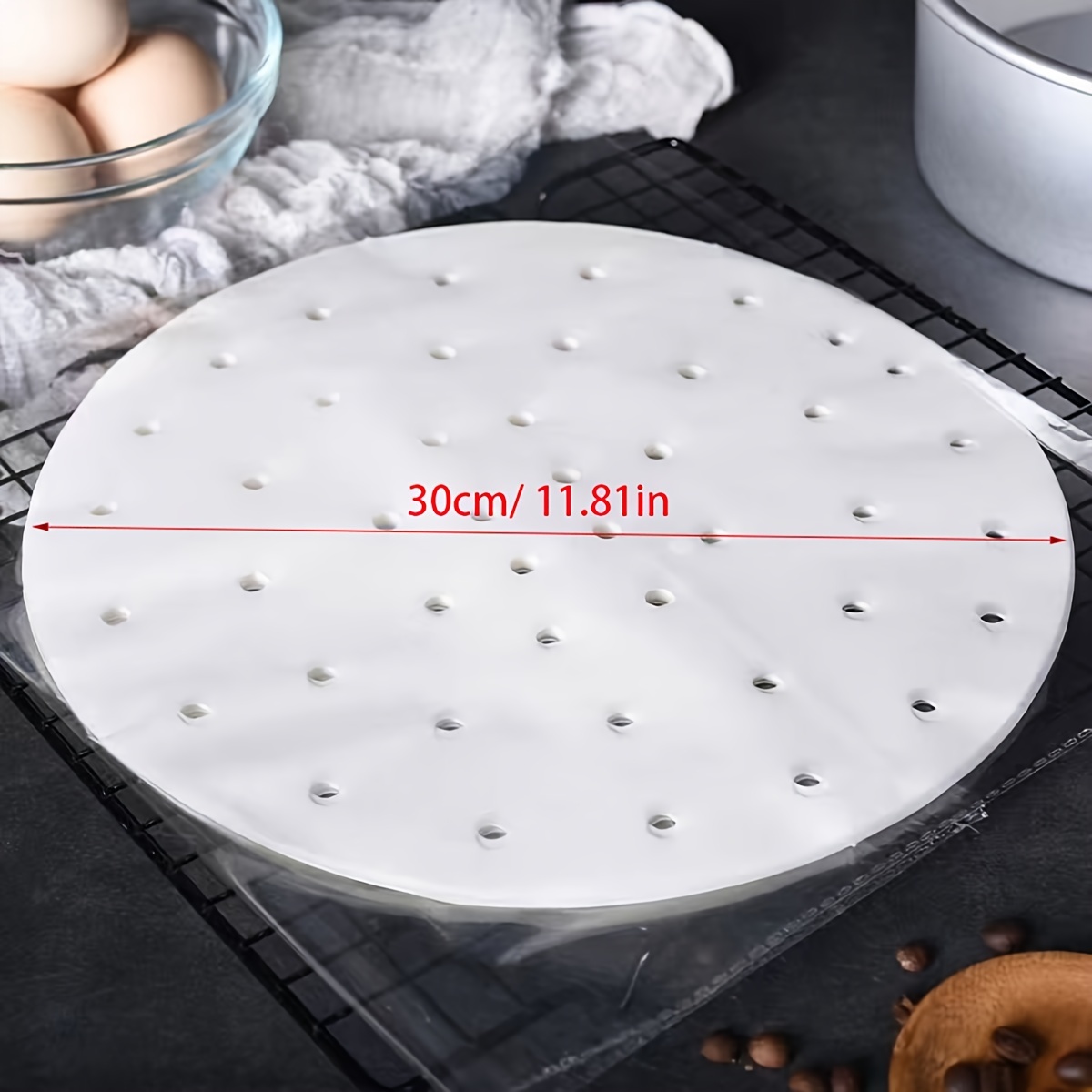 25pcs Kitchen Air Fryer Disposable Thickened Parchment Paper Liners  Oil-proof Paper Food Pad
