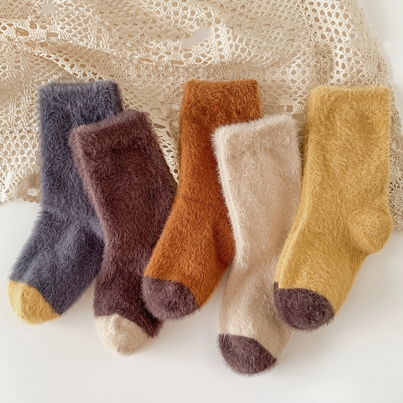 Chaussettes Chaudes En Polaire Épaisse Pour Filles, 2/3/5 Paires