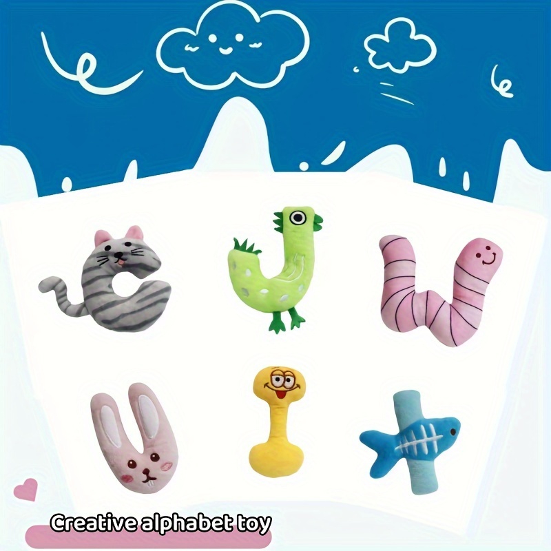 Compra online de Alfabeto lore brinquedos de pelúcia az inglês carta animal  de pelúcia plushie boneca brinquedos presente para crianças presentes  educativos de natal