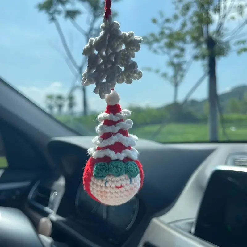 Cute Christmas Dolls Unique Hand crocheted Car Hanging - Temu