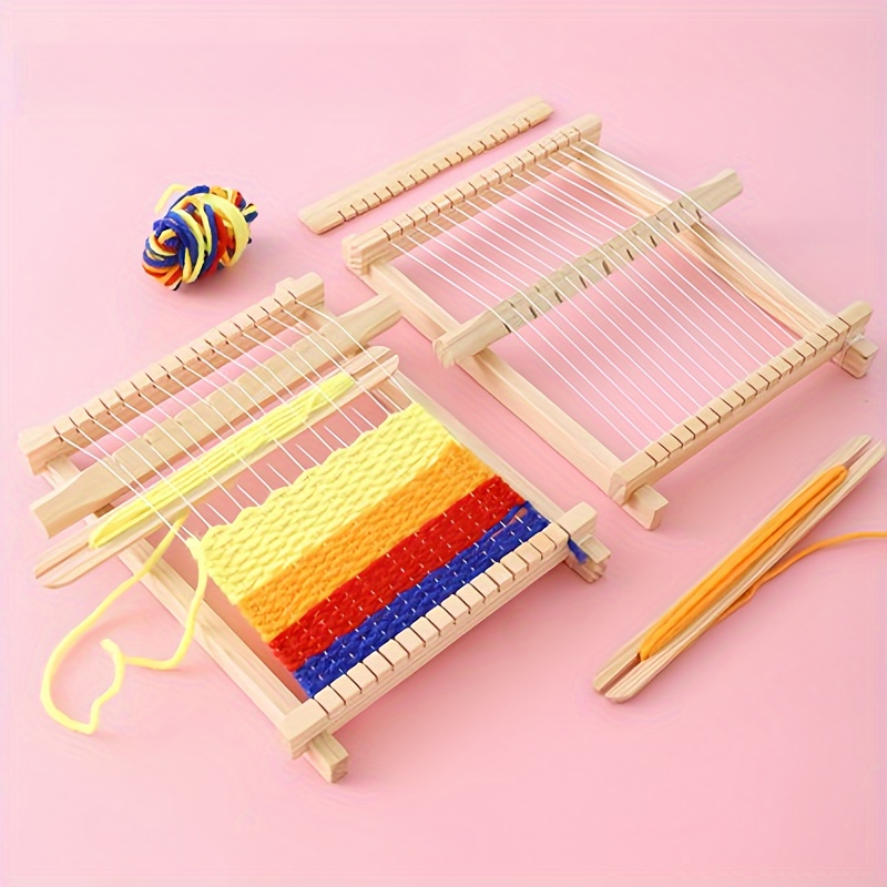 Telaio per tessitura tradizionale in legno per bambini giocattolo  artigianale regalo educativo telaio per tessitura in legno macchina per  maglieria