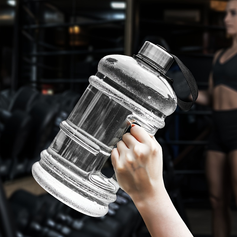 2.2L Large Capacity Sports Water Bottle Outdoor Leak-proof Fitness Gym  Training Ton Cup Shaker Bottle with Portable Handle