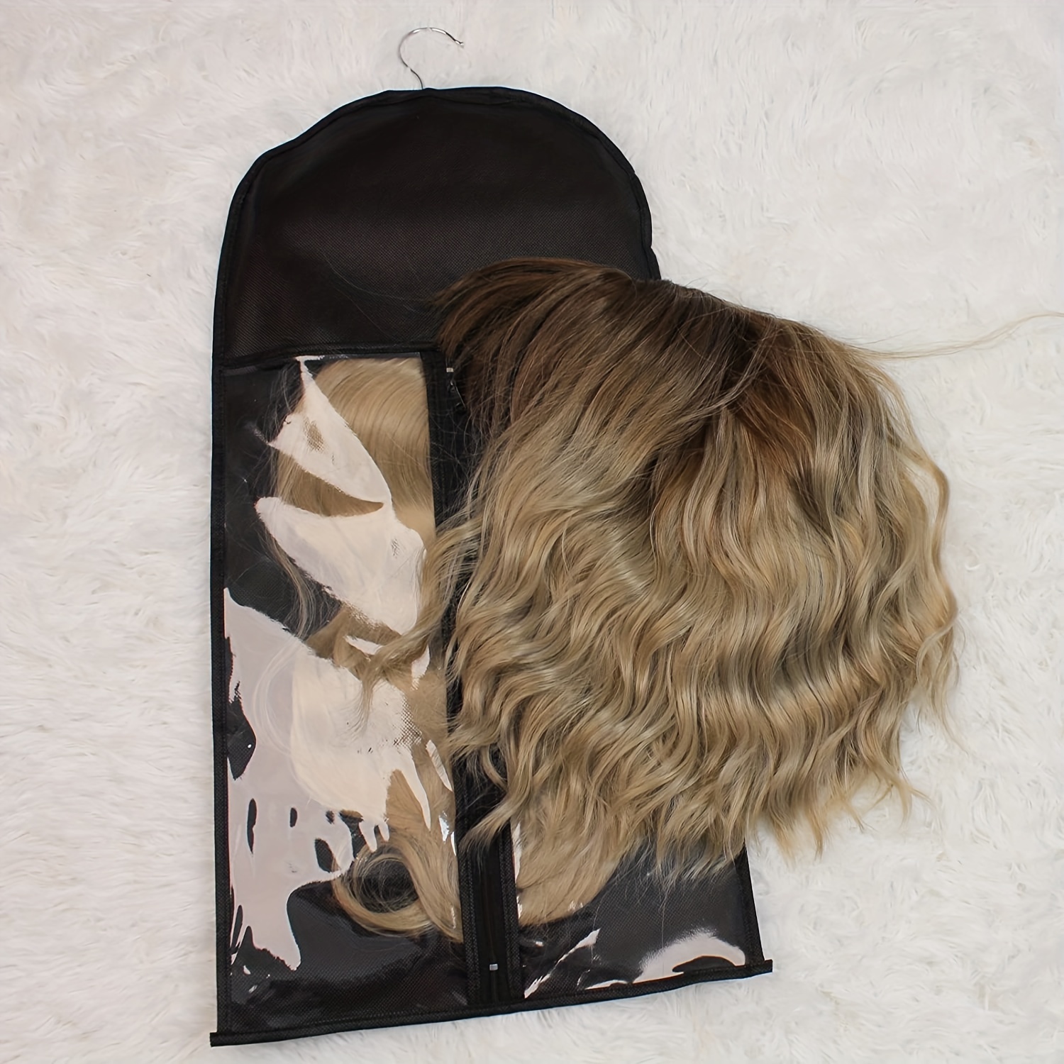 Hair Extensions Hanger with Storage Bag - Organize and Secure Wigs