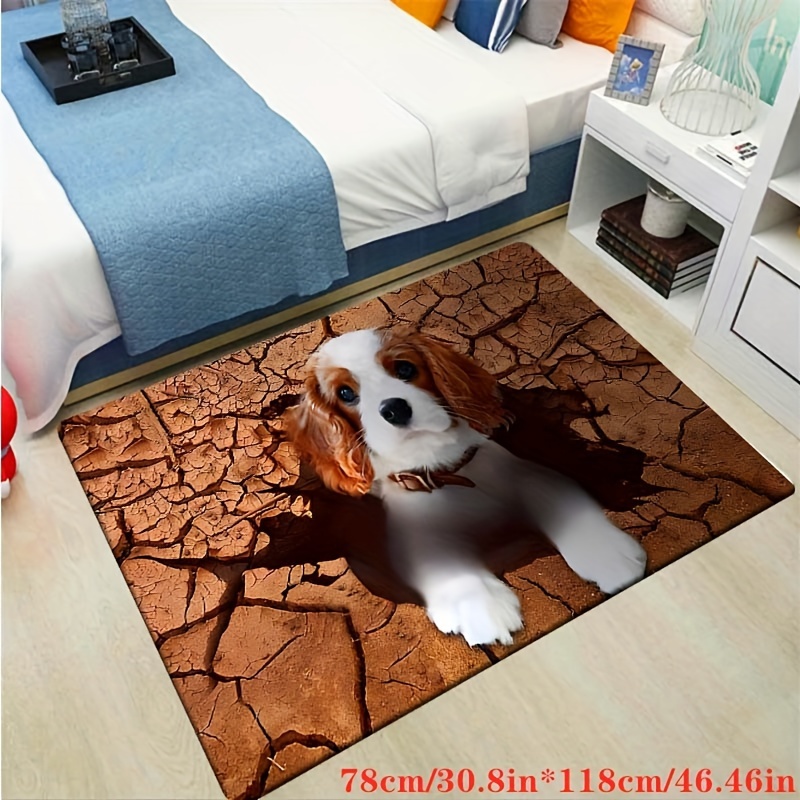 3d Mud Pool Pet Dog Print Big Rug, Living Room Big Carpet Crawling Pad  Suitable For Indoor Living Room, Bedroom, Game Room Decorative Floor Mats  Lobby Entrance Floor Mat - Temu