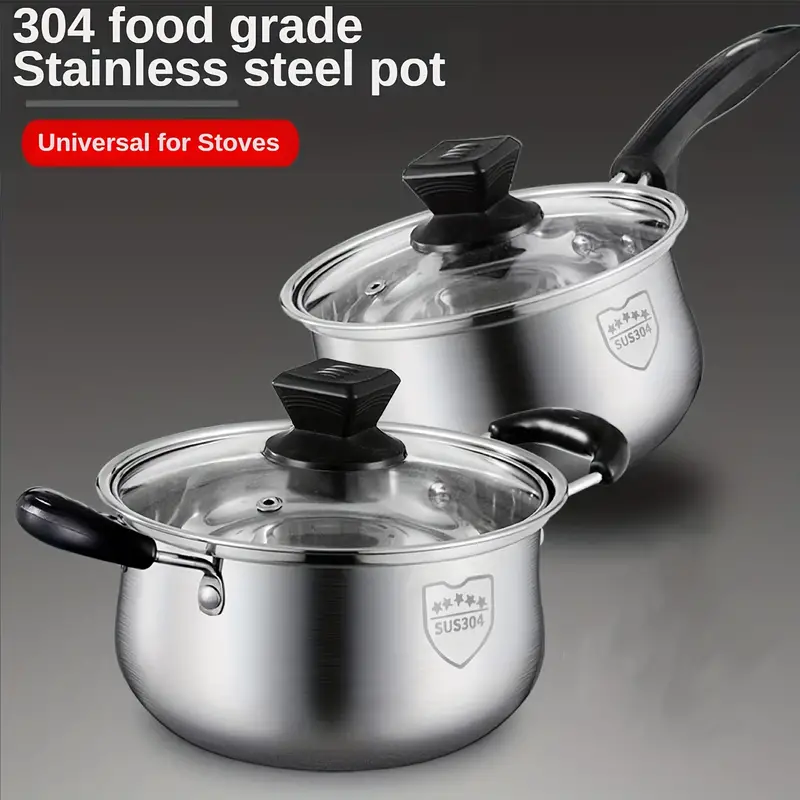Glass Cooking Soup Pot with Lid Japanese Kitchen Cookware Set