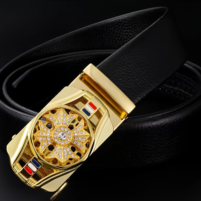 Rotatable Automatic Buckle Men's Belt