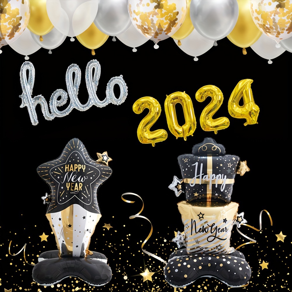 Affiche De Célébration Du Nouvel An 2024 Modèle De Ballon Du
