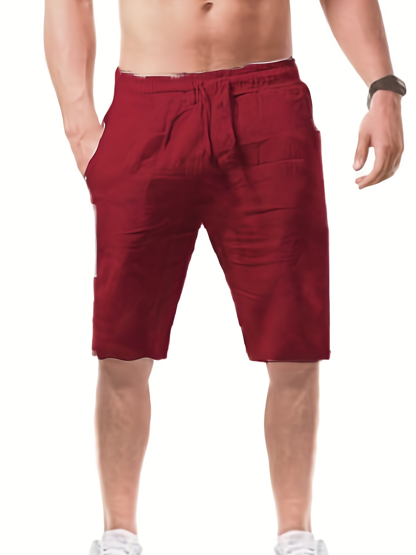 Diseño Clásico Chic Algodón Cómodo Shorts Shorts Cintura - Temu