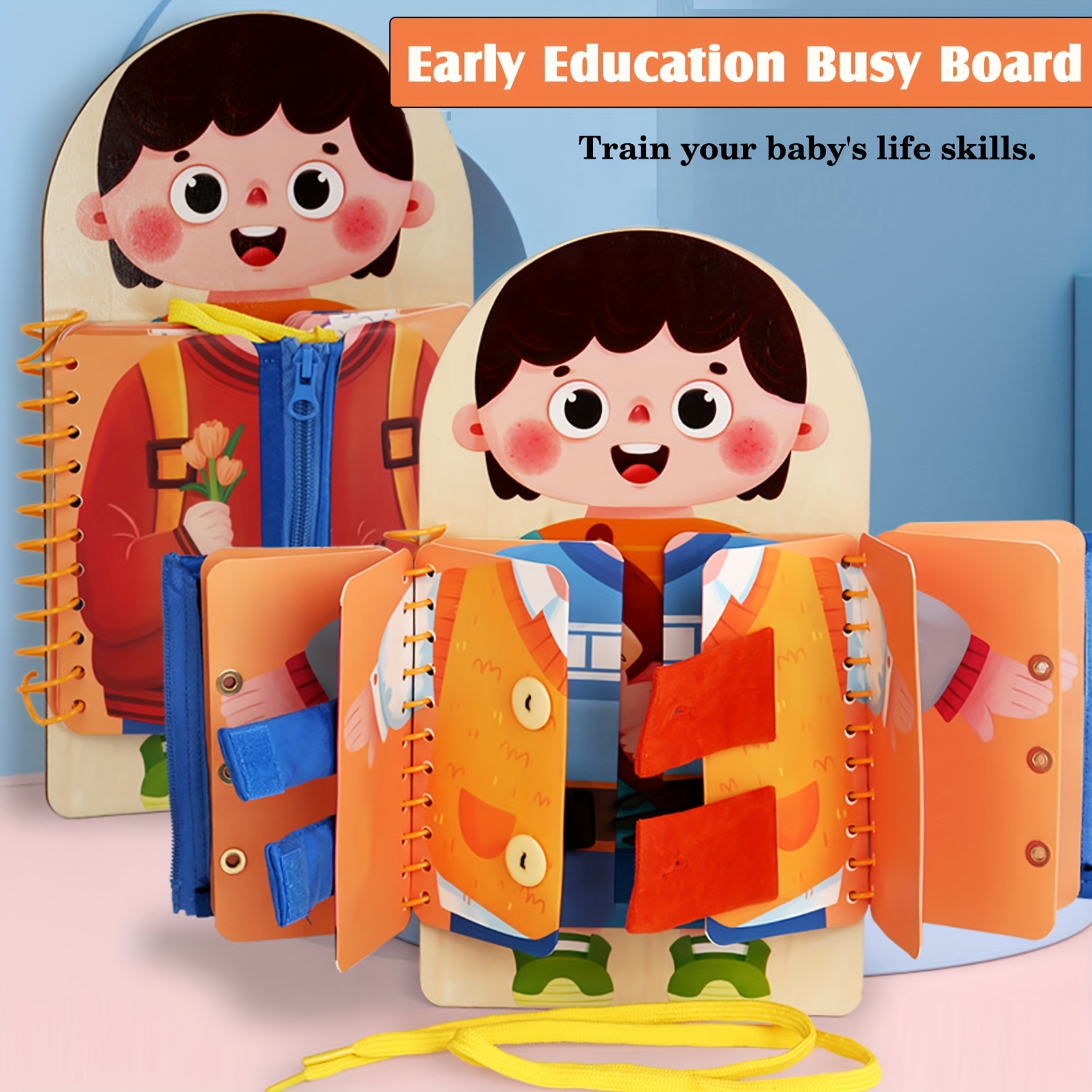 hahaland Busy Board Jouet Montessori pour Enfant 2 Ans, 5 Couches