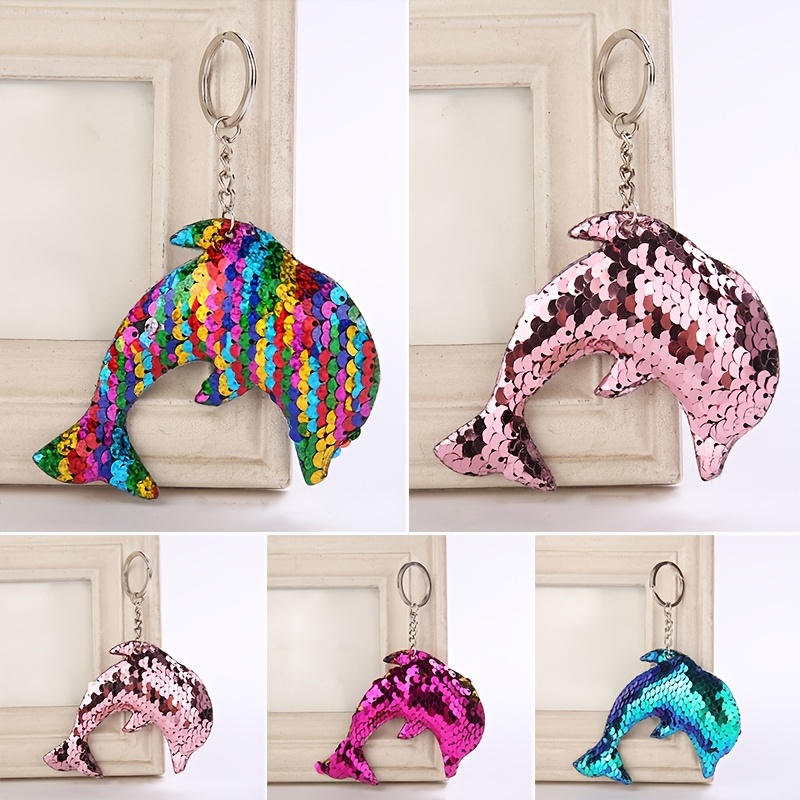 Temu Charms Leopard Pattern Bag Shaped Keychains