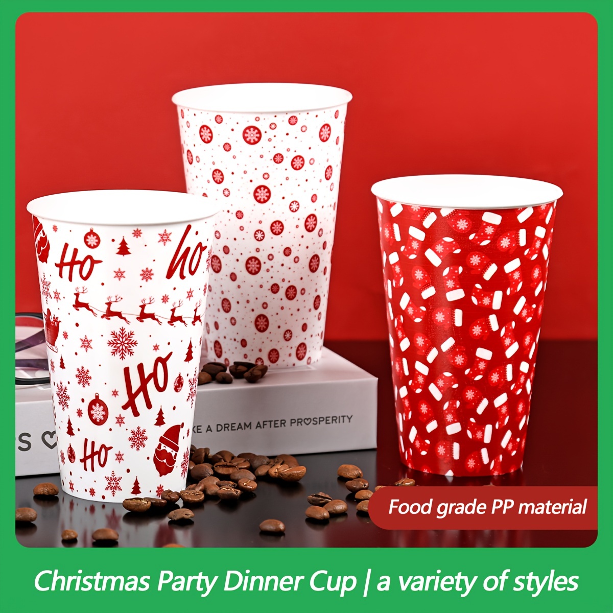 10Pcs Christmas Plastic Water Cups,12oz Reusable Party Cups for Xmas  Events, Cute Christmas Element Design Ideal Tumbler Gift - AliExpress