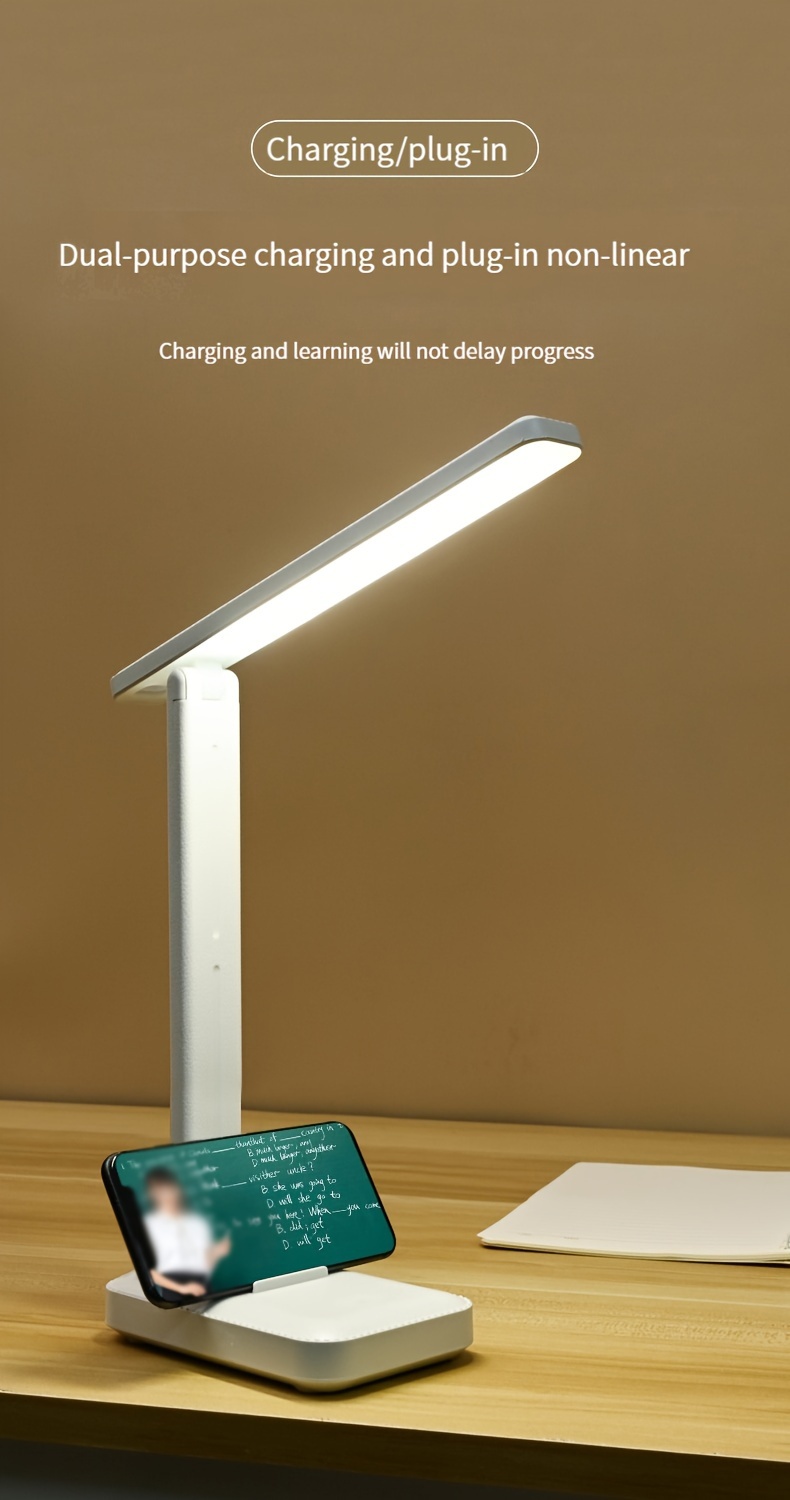 1pc Lampe Bureau Led Usb Rechargeable Lampe Table À Double - Temu Belgium