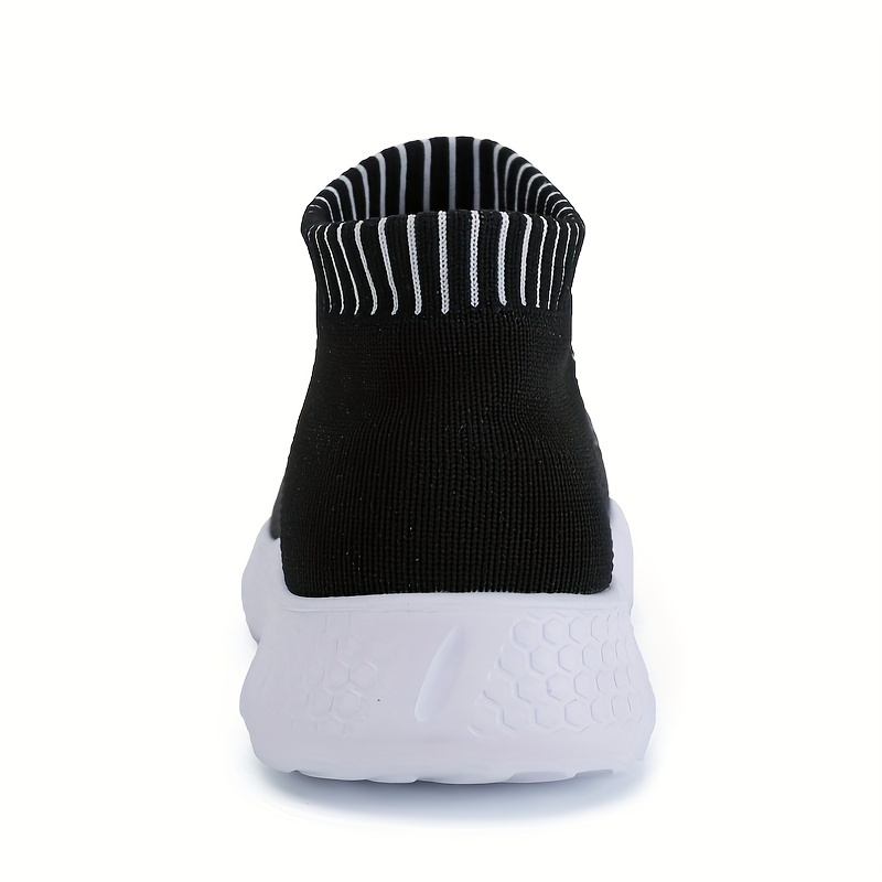 ASOS DESIGN slip on sock sneakers in black knit