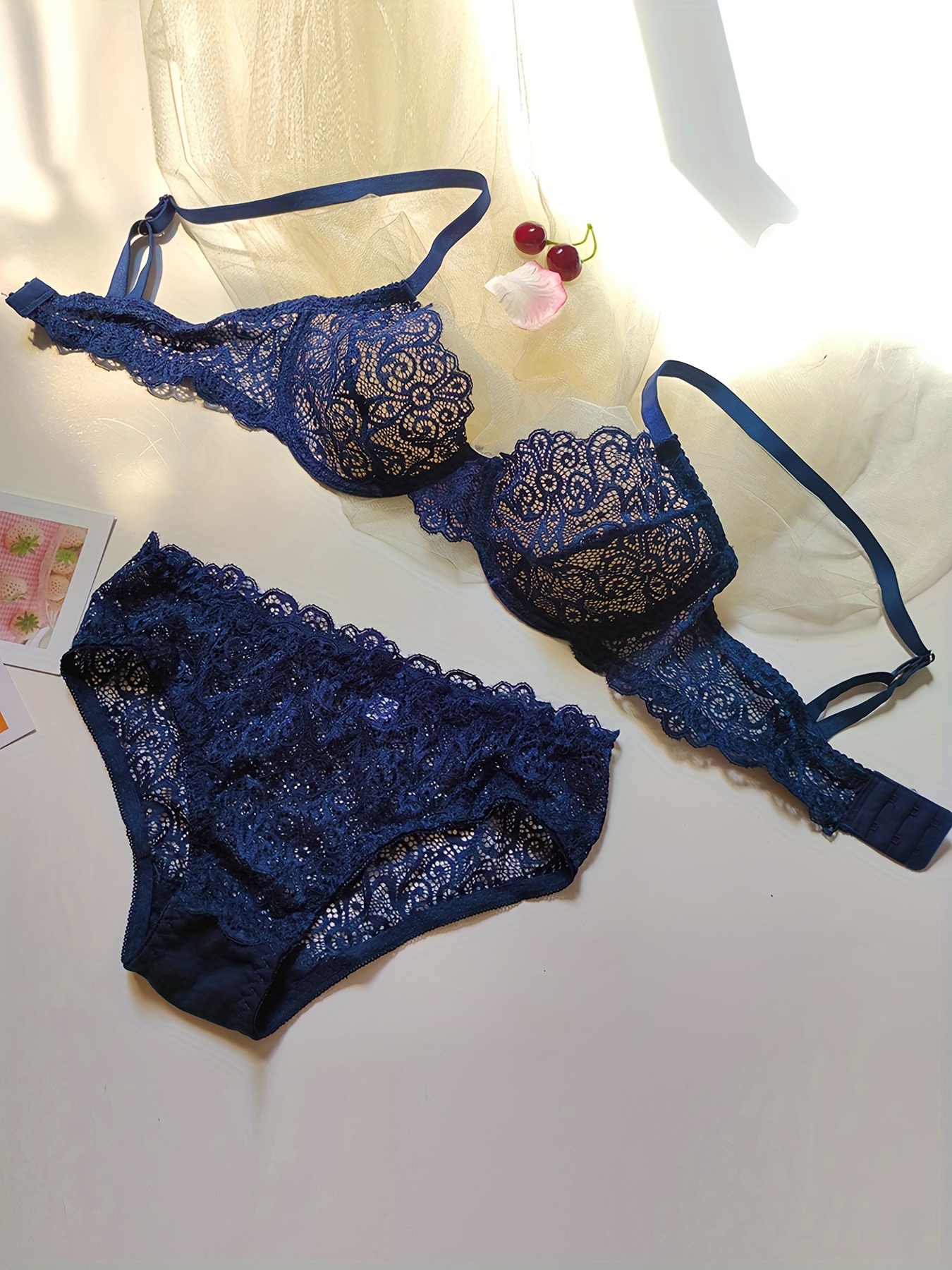 Sheer Mesh Lingerie Set See thouguh Ultra thin Cup Intimates - Temu