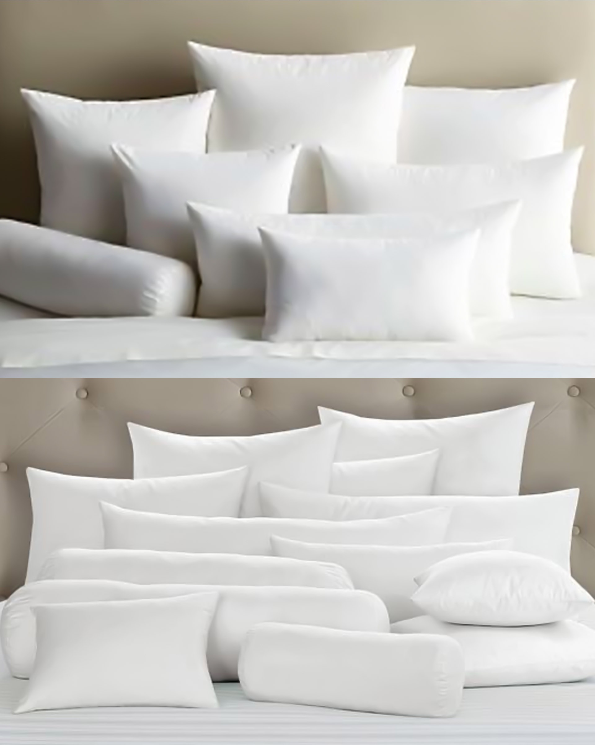  patdrea Throw Pillows - Pillow Insert Set of 4 - Throw Pillows  for Couch & Bed - Soft & Comfortable White Pillows Indoor/Outdoor Decorative  Cushion : Home & Kitchen