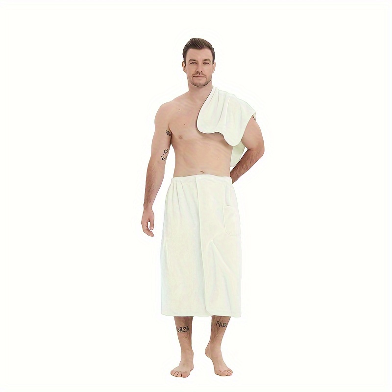 Men's Wearable Spa Bath Wrap Towel Men's Towel Wrap For Spa - Temu