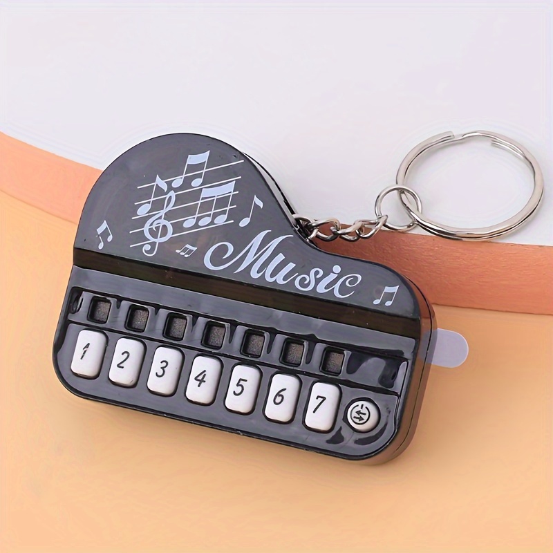 1pc Mini Adorabile Fresco Creativo Cartone Animato Musica Elettronica  Pianoforte Portachiavi, Ciondolo Carino Esquisito Portachiavi Divertente  Regalo