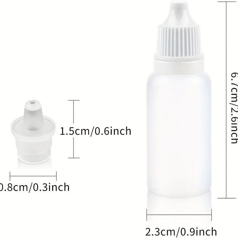 3 pcs 15 ml plastique compressible vide compte-gouttes flacons  compte-gouttes liquide pour les yeux