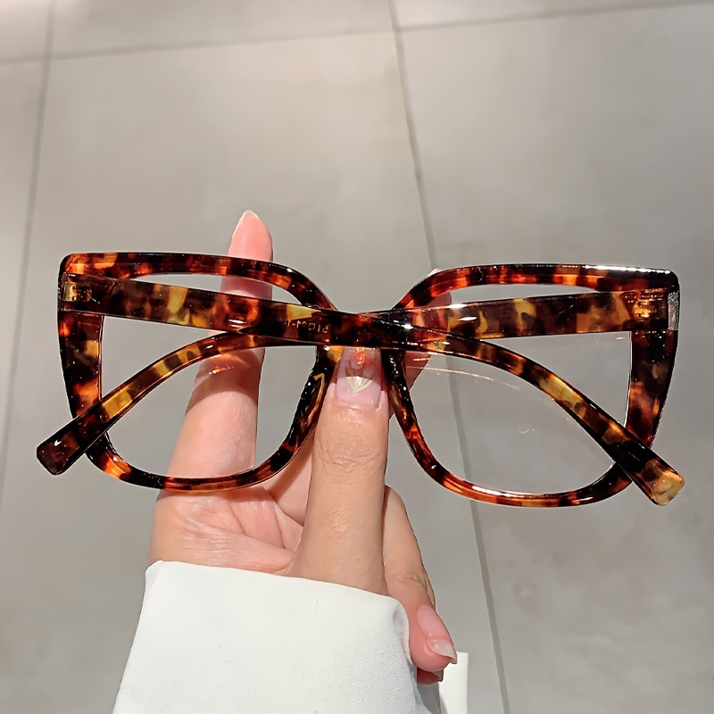 Colorblock Decorative Blue Light Glasses Women main image 4