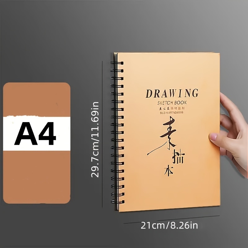 1pc A4the Cowhide Sketchbook Is Suitable For Drawing And Sketching With  Various Pen Types Such As Pencils, Pens, And Markers - Arts, Crafts &  Sewing - Temu