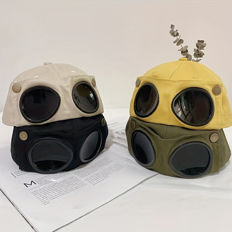 Aviator Hat with Glasses & Peaked Cap