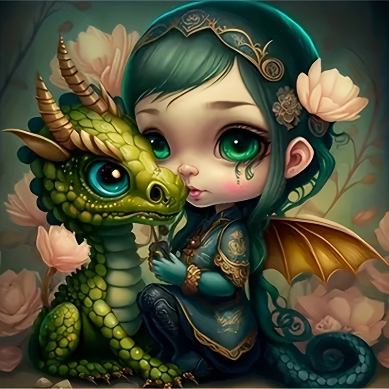 Fairy And Dragon - Diamond Paintings 