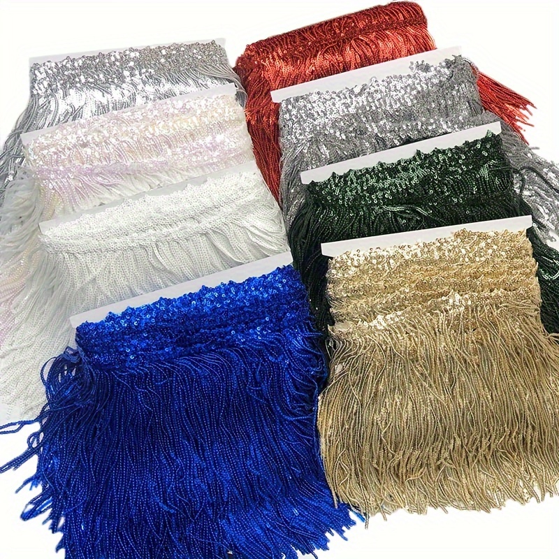 2 Yards Glittering Sequined Ribbon Trims For Stage - Temu Australia