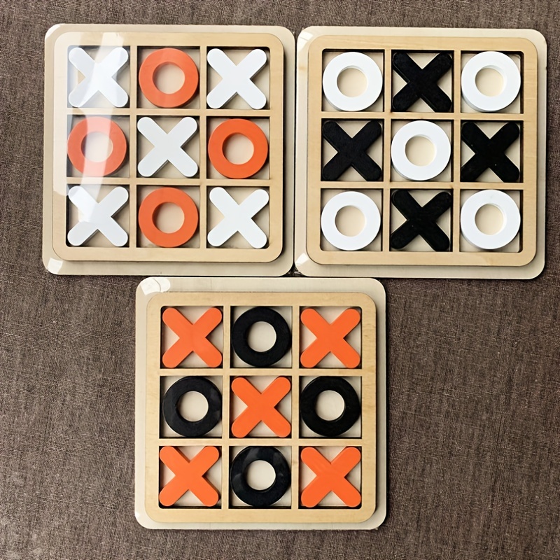 Jogo de Tabuleiro Tic Tac Toe de Madeira Maciça - Perfeito para Diversão em  Família e Entretenimento no Quintal! - Temu Portugal