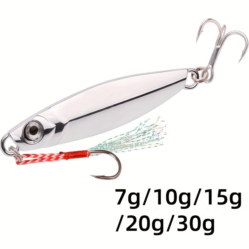 Origlam 10Pcs Fishing Spoons Metal Lures Kit With Hook Tackle Box, Spoons Hard  Fishing Lures, Metal Fishing Lure, Metal Fishing Sequin Lures Baits For 